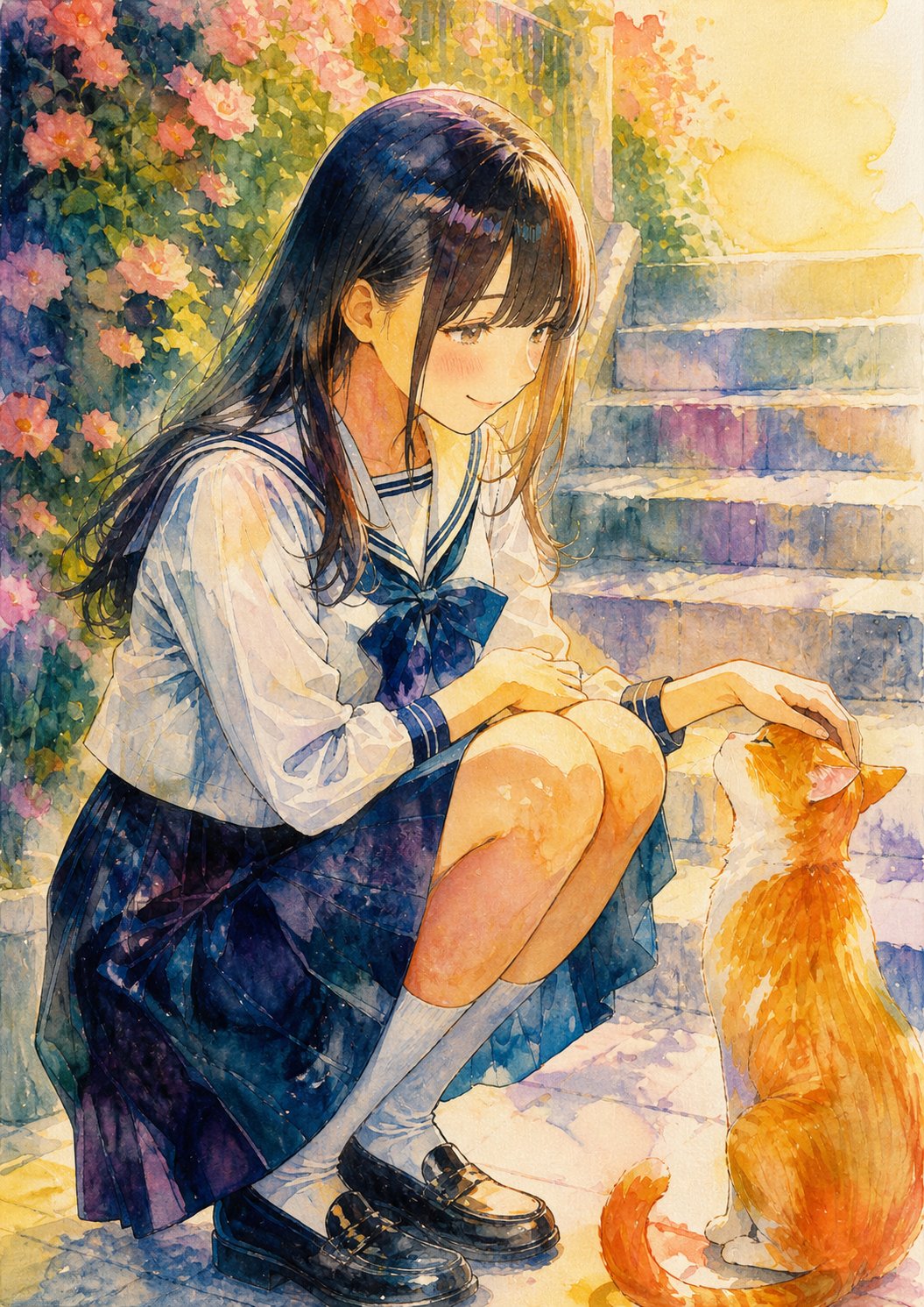 黏性印刷风格插画：流动晕染渐变 4