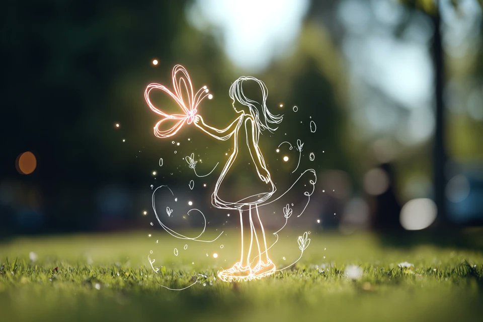 Prompt share: Neon Sketch 4