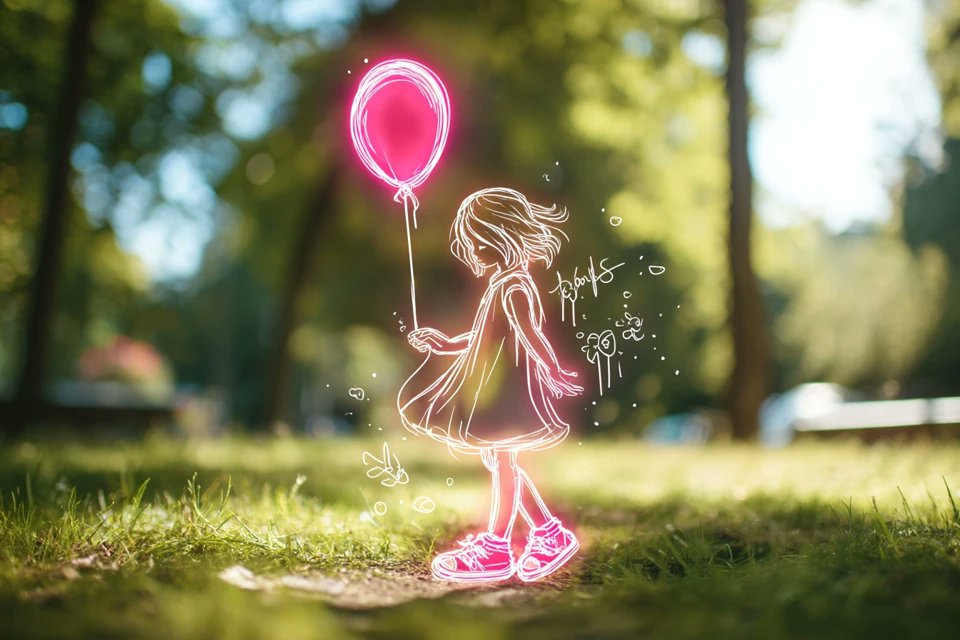 Prompt share: Neon Sketch 3