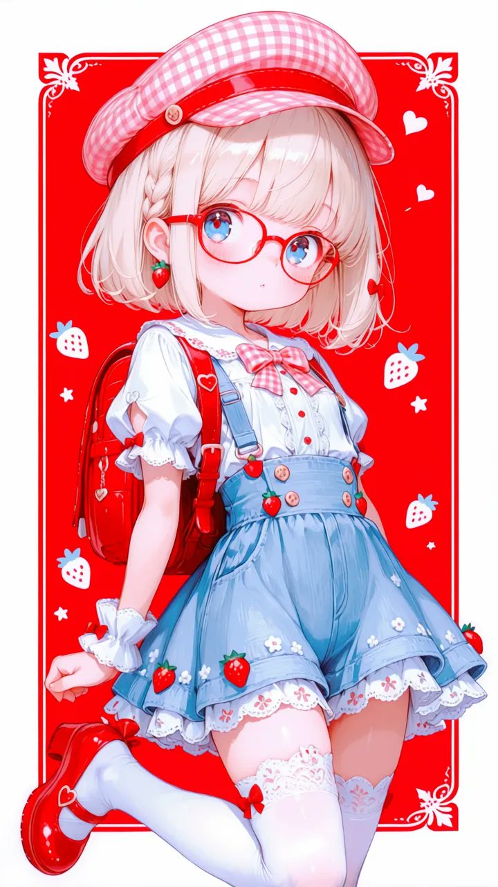 sweet himekaji inspired casual outfit, fitted deep red short sleeve top with tiny polka dot text... 2
