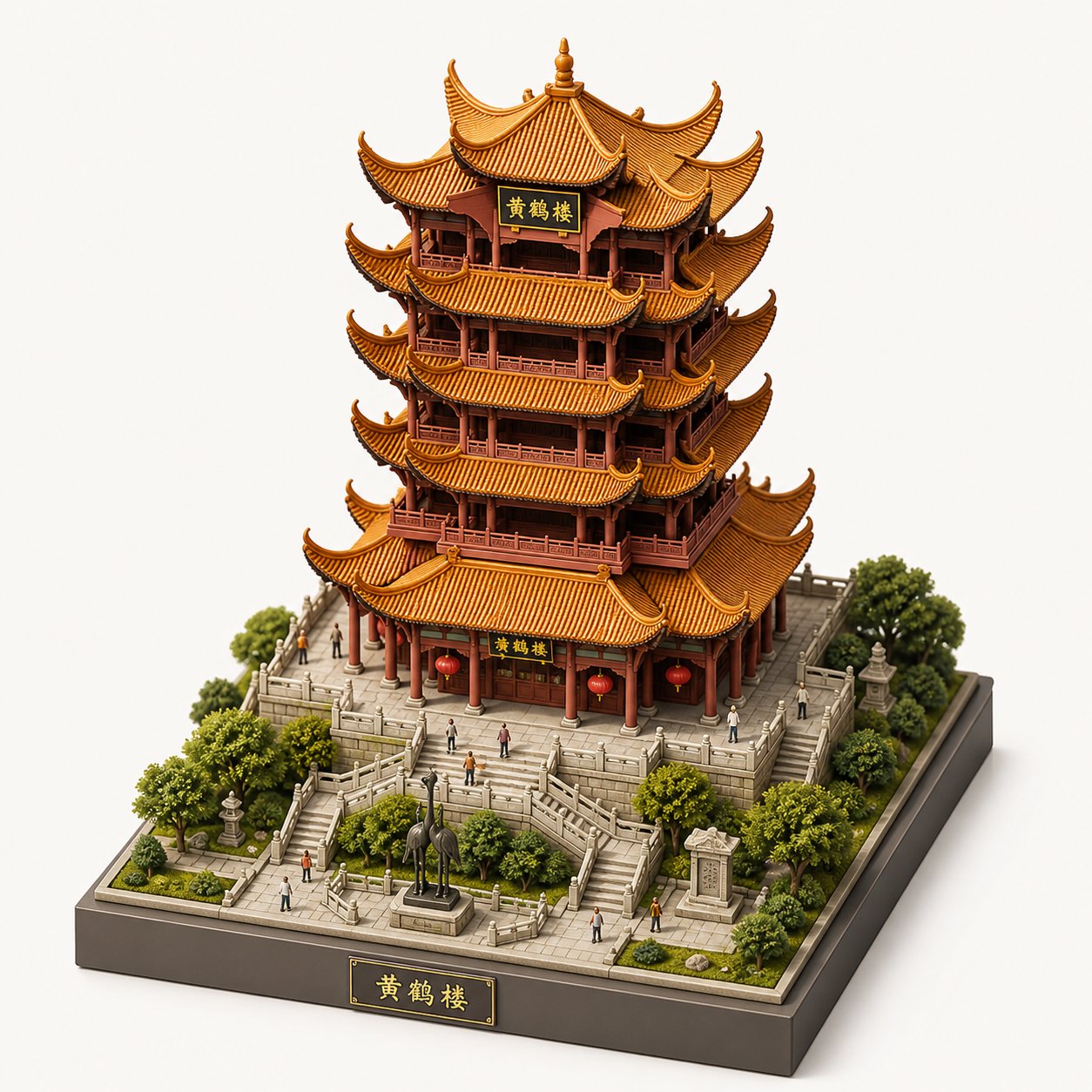 微缩3D建筑模型海报：飞云楼鹳雀楼岳阳楼黄鹤楼 4