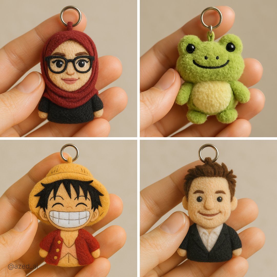 Customizable plush keychain