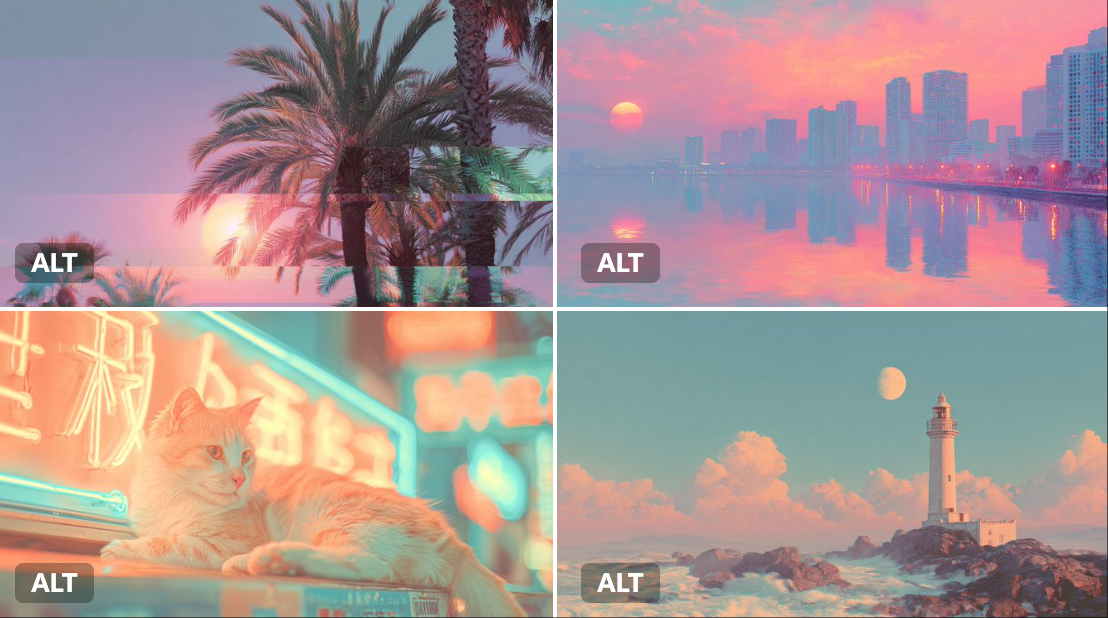 Dreamlike vaporwave distortion