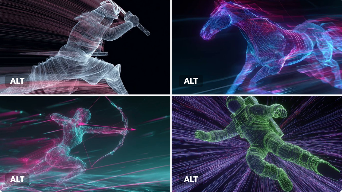 neon wireframe