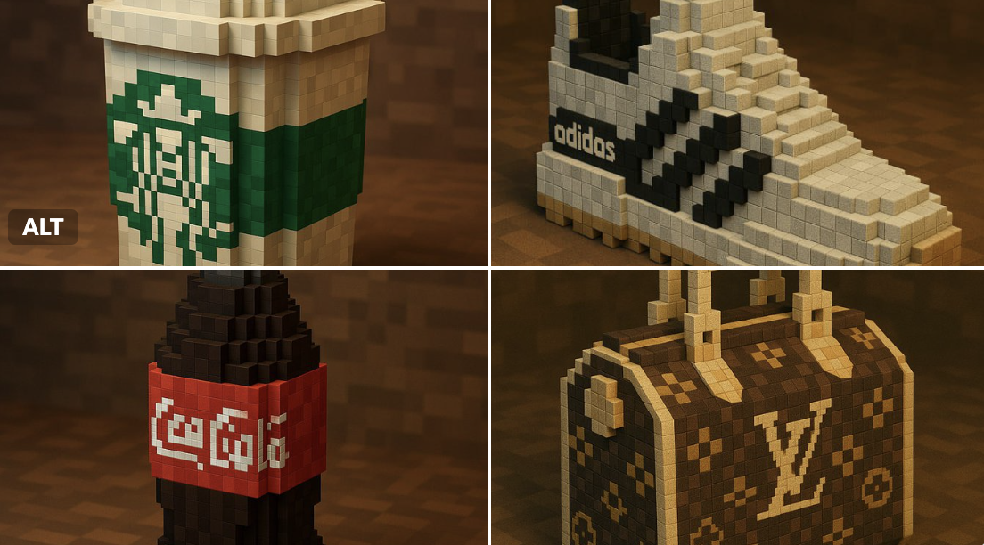 Minecraft-style branding.
