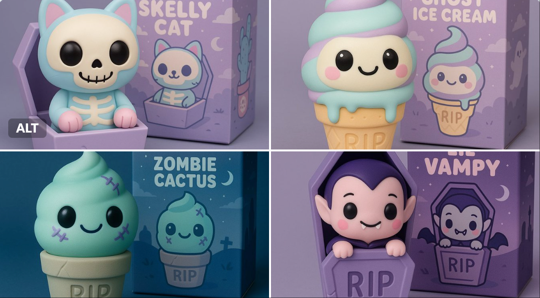 Cute pastel vinyl figures. 2
