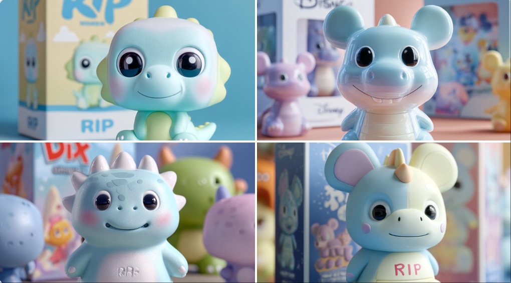 Cute pastel vinyl figures. 3