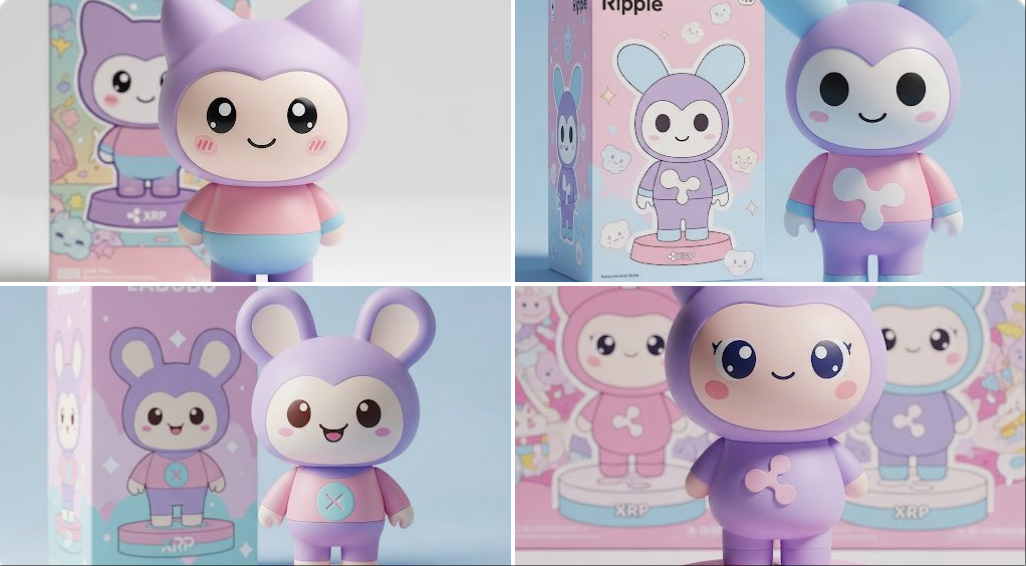 Cute pastel vinyl figures.