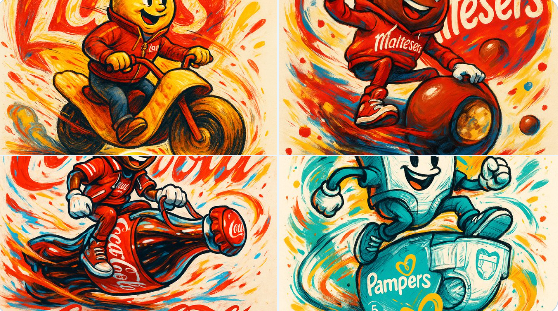 Brand virtual characters.