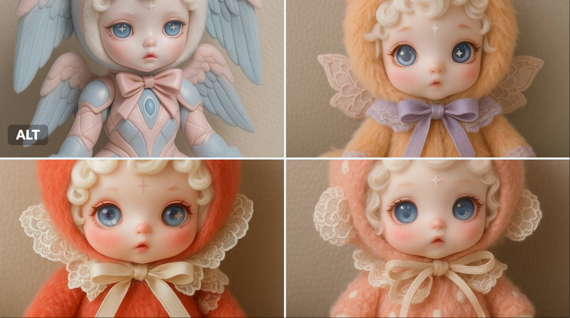 A cute designer doll.