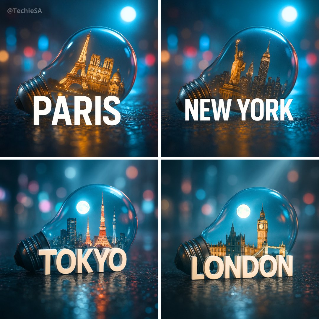 The city inside the light bulb.