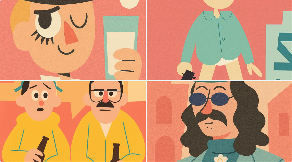 A modern cartoon-style illustration.