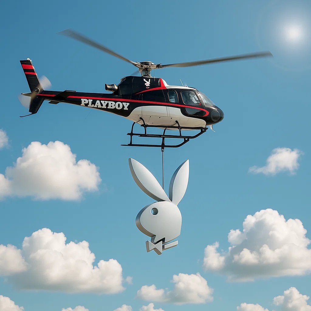 Advertising for helicopter brands. 2