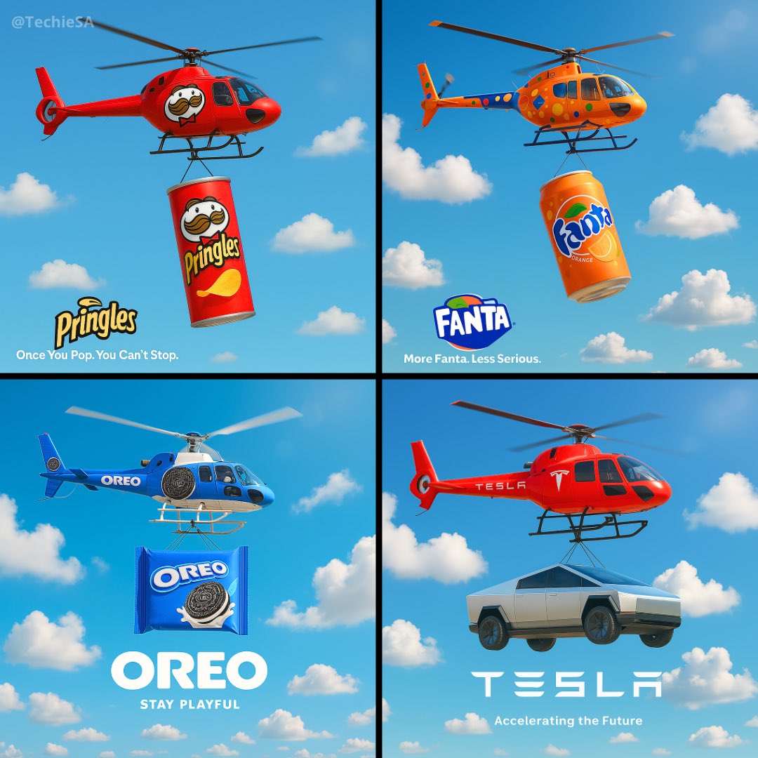 Advertising for helicopter brands.