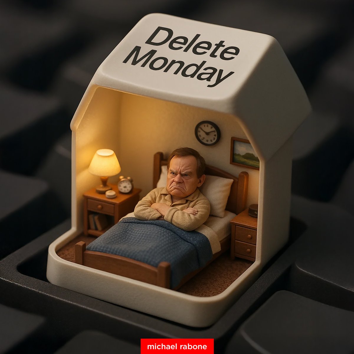 Press the Delete key to remove Monday.
