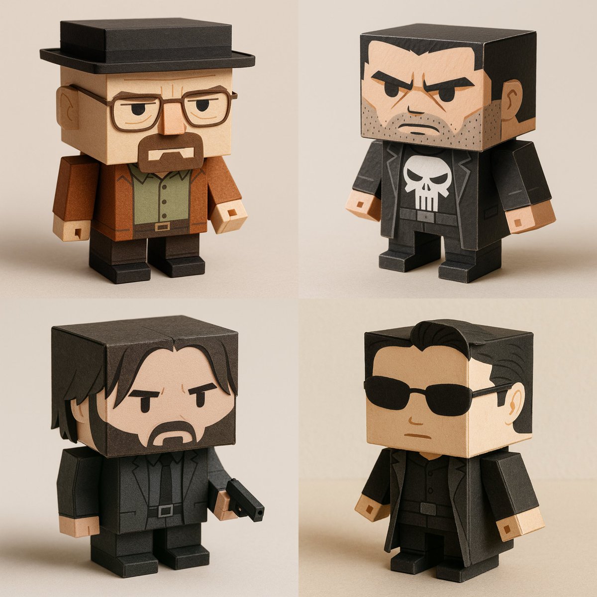 Ultra-detailed box-shaped papercraft toy. 2