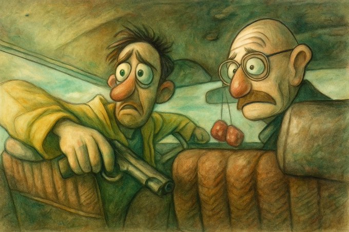 A bizarre and dreamlike surreal illustration. 2