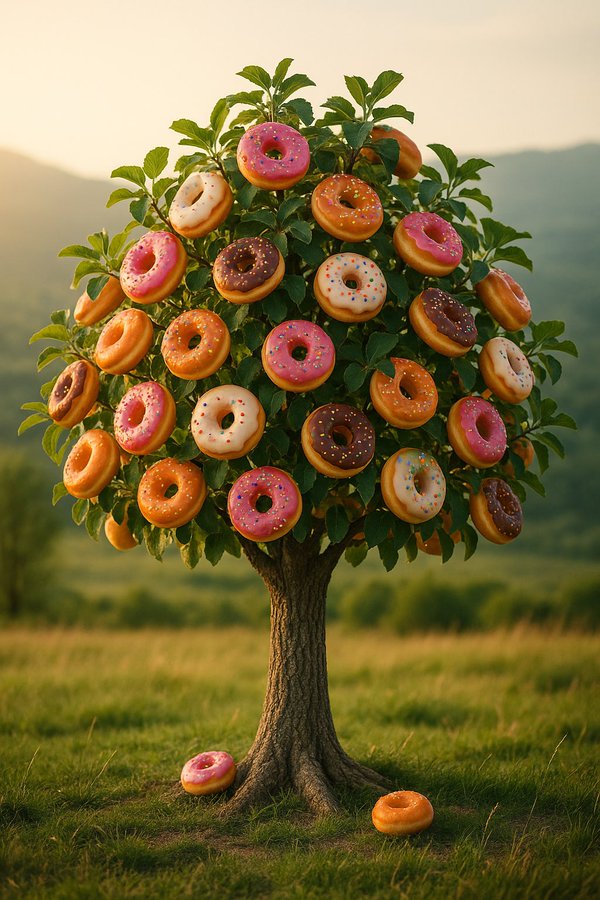 Products are hanging from the tree. 2