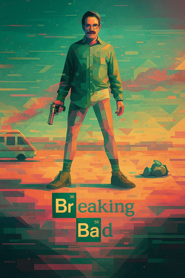 A digital illustration in a surreal geometric art style. 2
