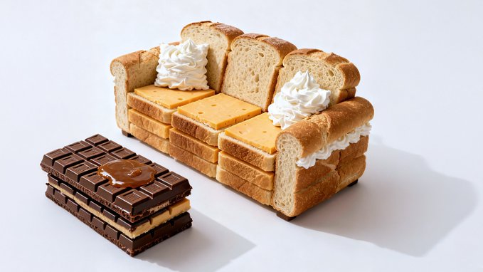 A photorealistic, conceptual food-art portrait. 2
