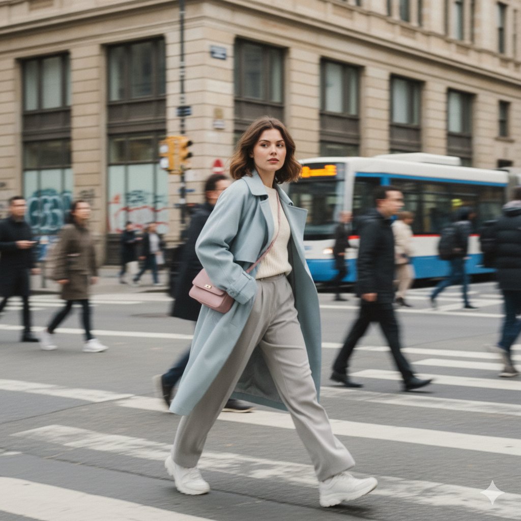 Cinematic street photography of beautiful women.