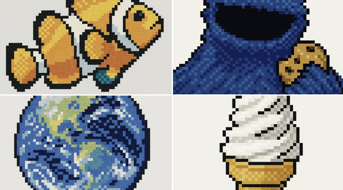 Retro pixel UI icons
