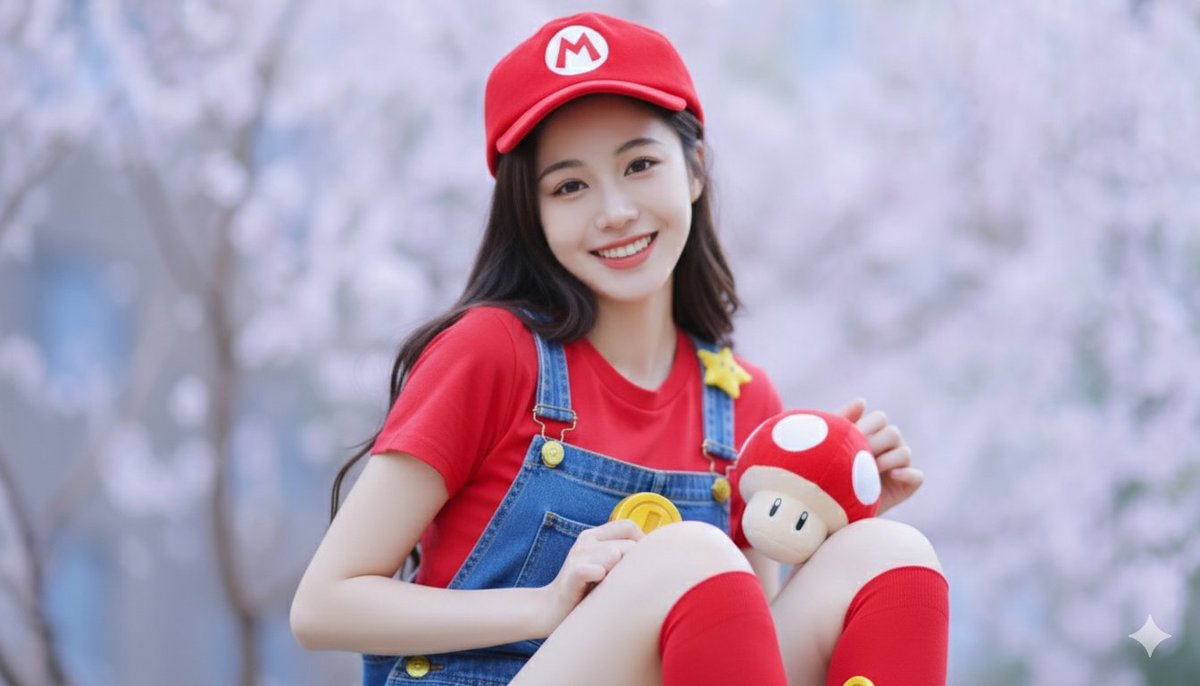 A Super Mario-style photo