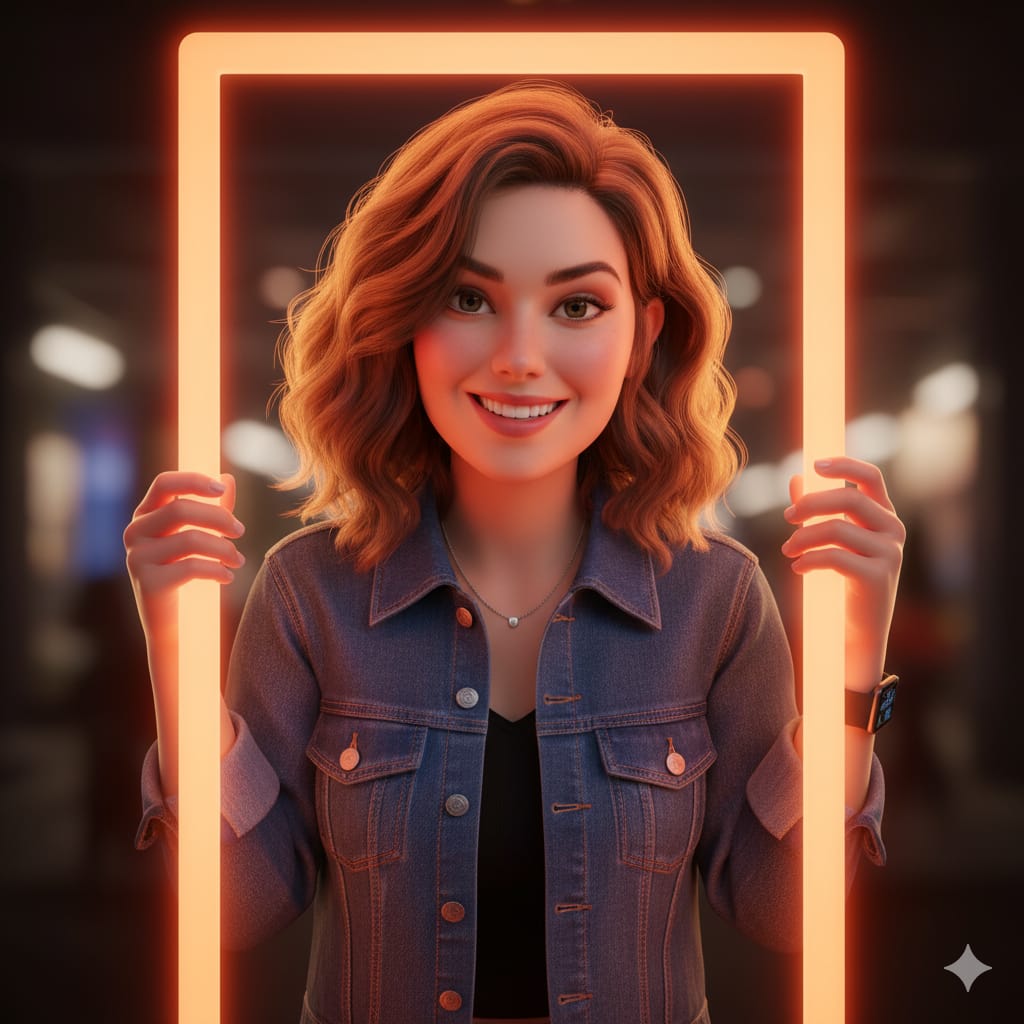 3D digital illustration of a woman.