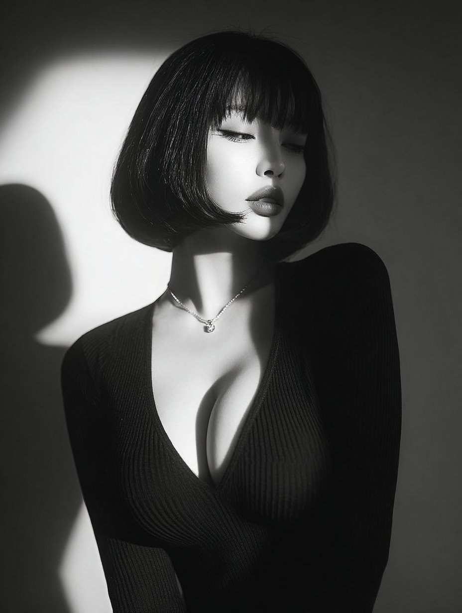 A black-and-white portrait photograph.