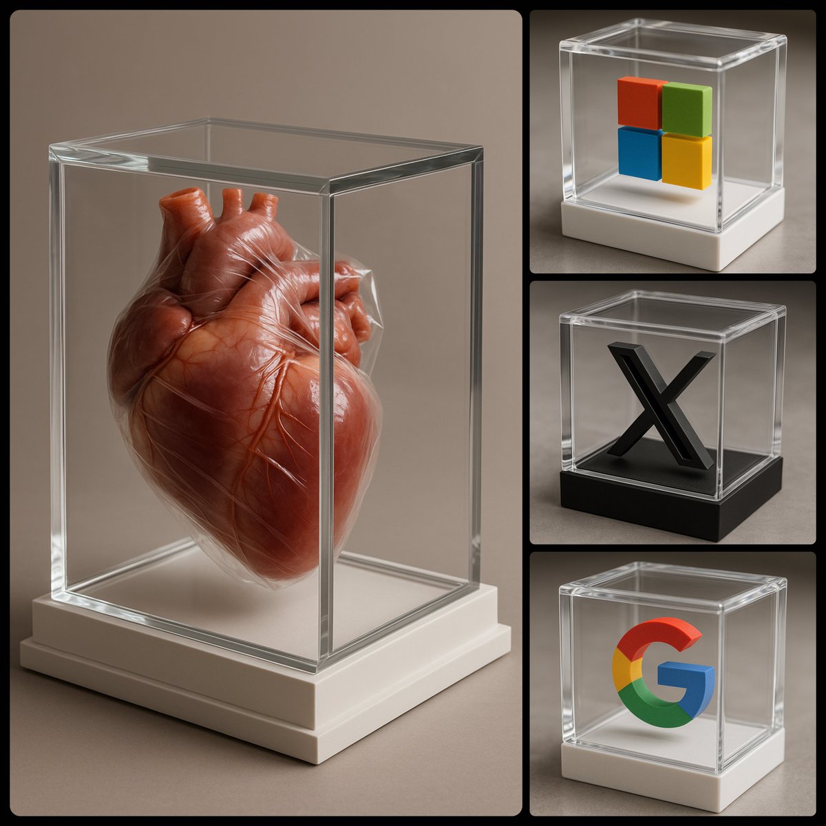 Image visualization inside a glass box.