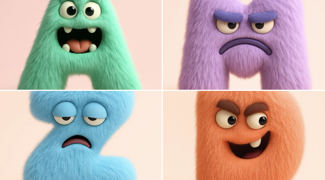 Interesting fluffy letters.