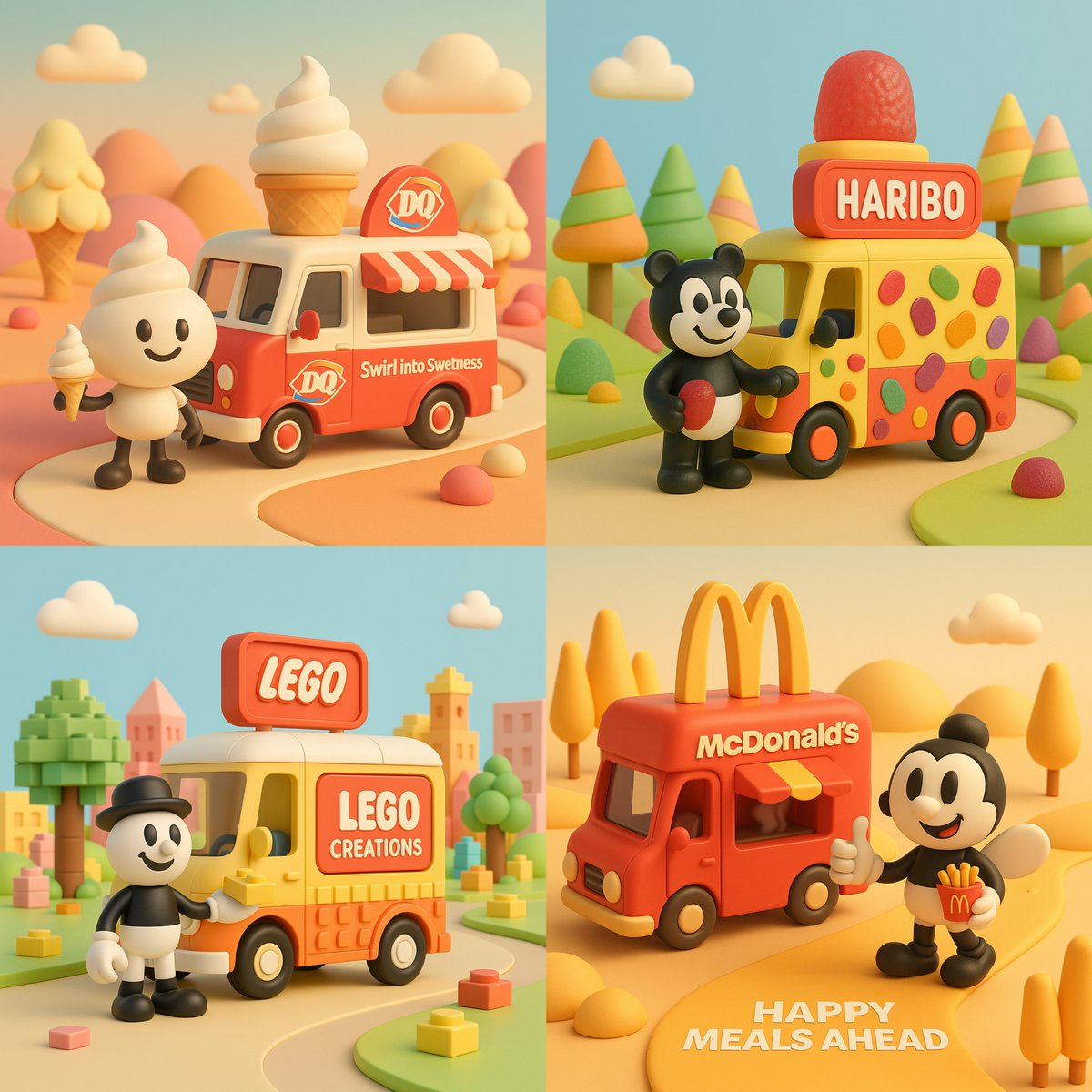 3D Cartoon World of Snacks