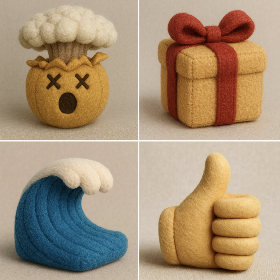 Emojis in plush form.