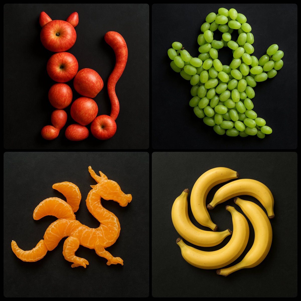 The shape of fruit.