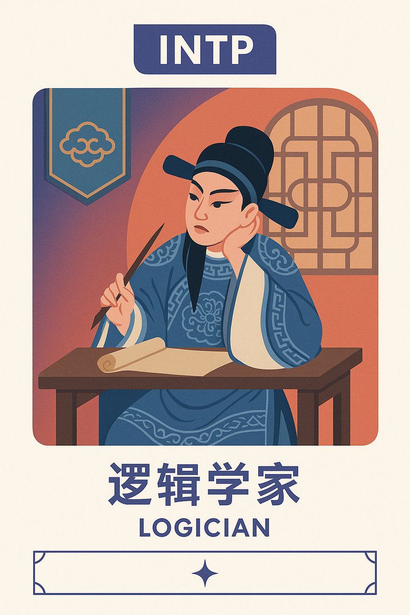 MBTI personality type cards for famous Chinese opera excerpts