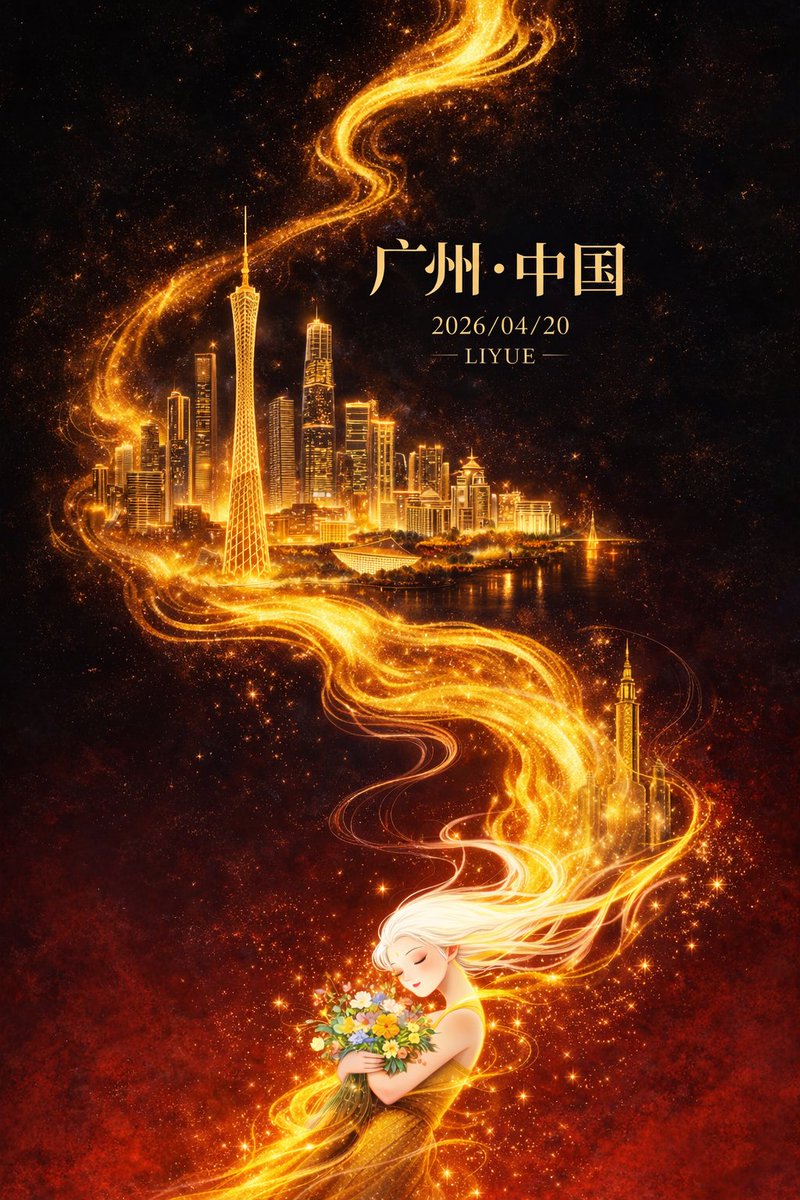Flat illustration, Oriental fantasy style high-end city poster design, vertical 9:16 co...