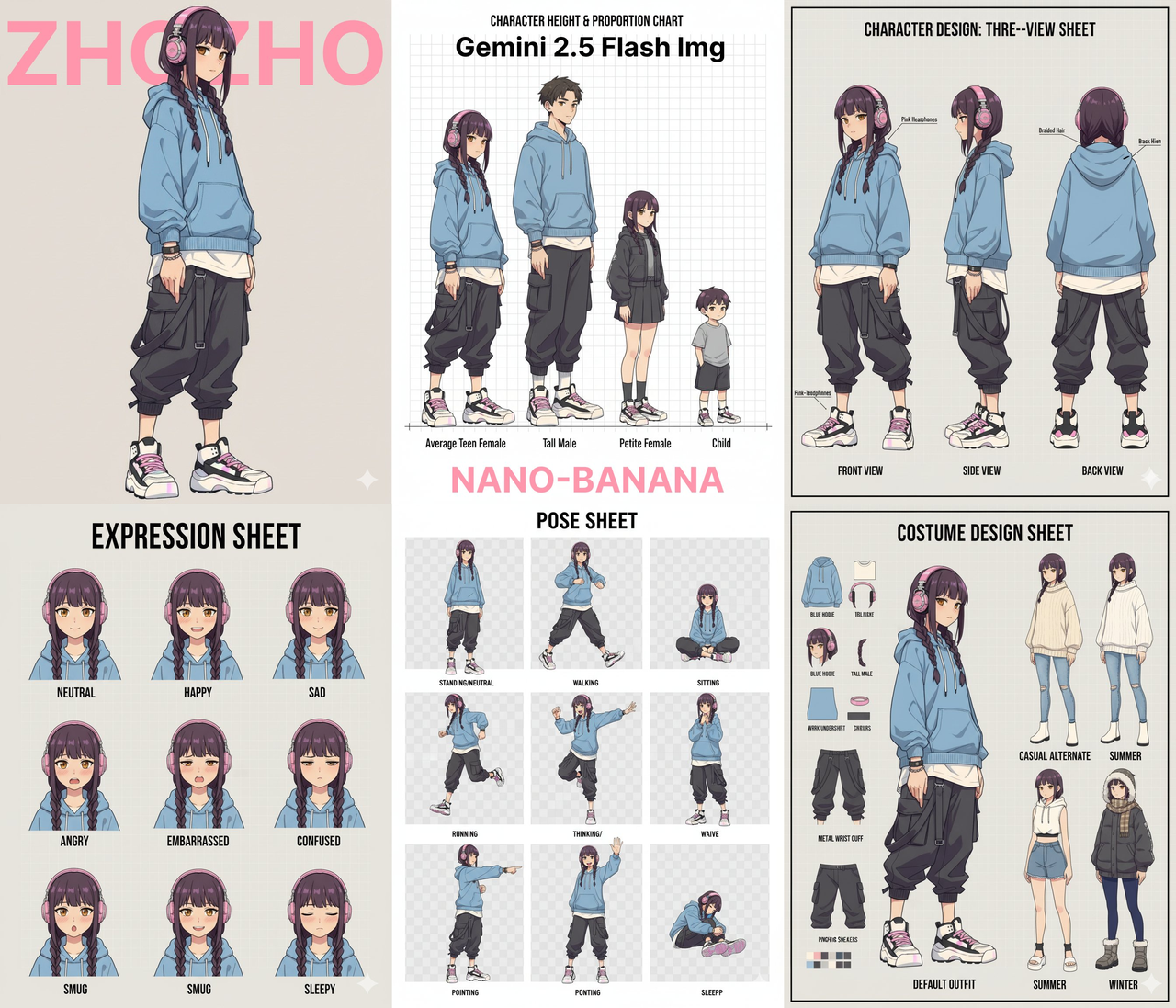 Generate character profiles. 2