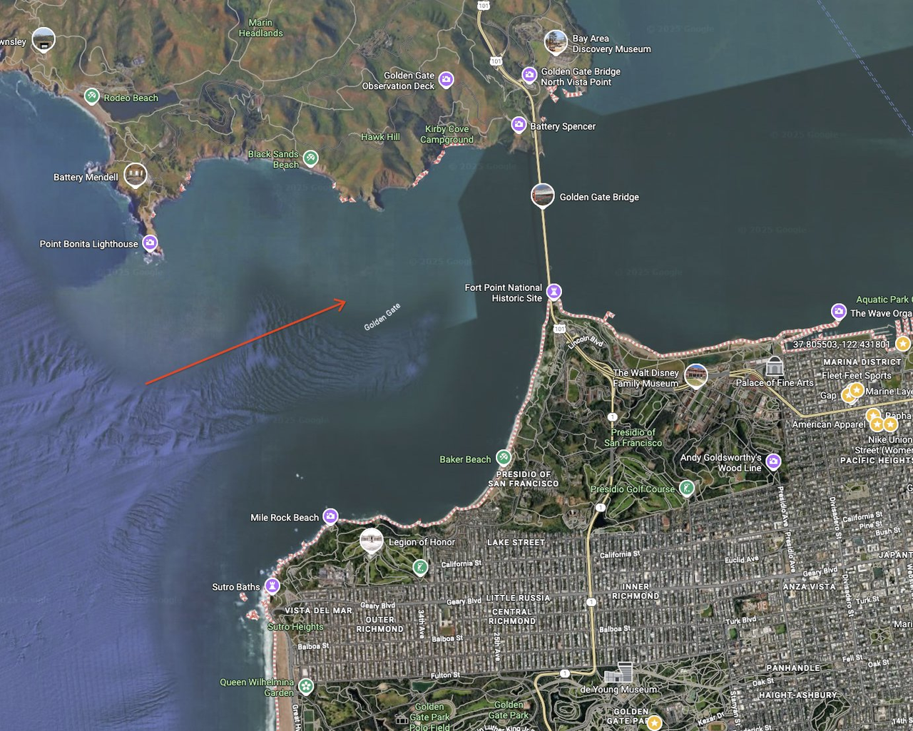 Generate ground-level view images based on map arrows.