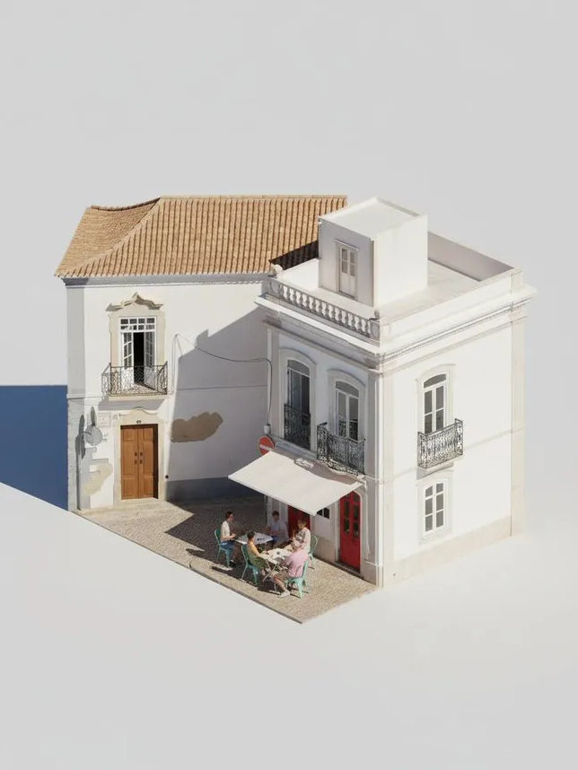 Isolate the 3D buildings and create isometric models. 4