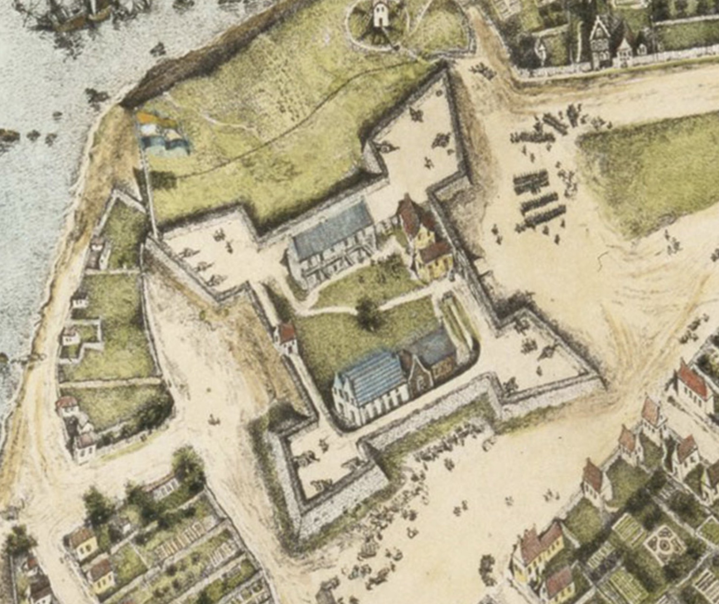 An old map generates an ancient scene.