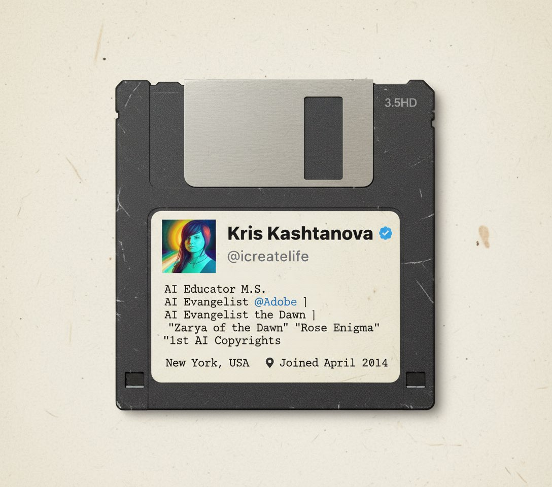 Convert the X account into a floppy disk.