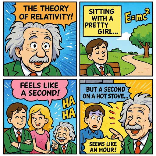 Four-panel comic (Relativity)