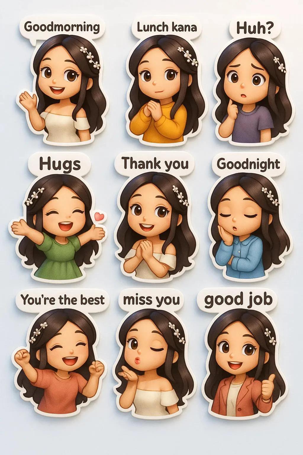 Tutorial on using ChatGPT to easily create personalized 3D kawaii stickers.