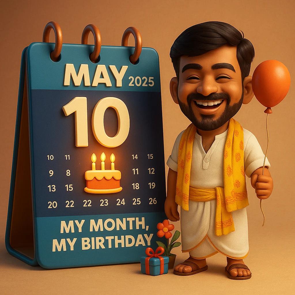 Create personalized 2025 birthday-themed 3D illustrations using GPT AI. 3
