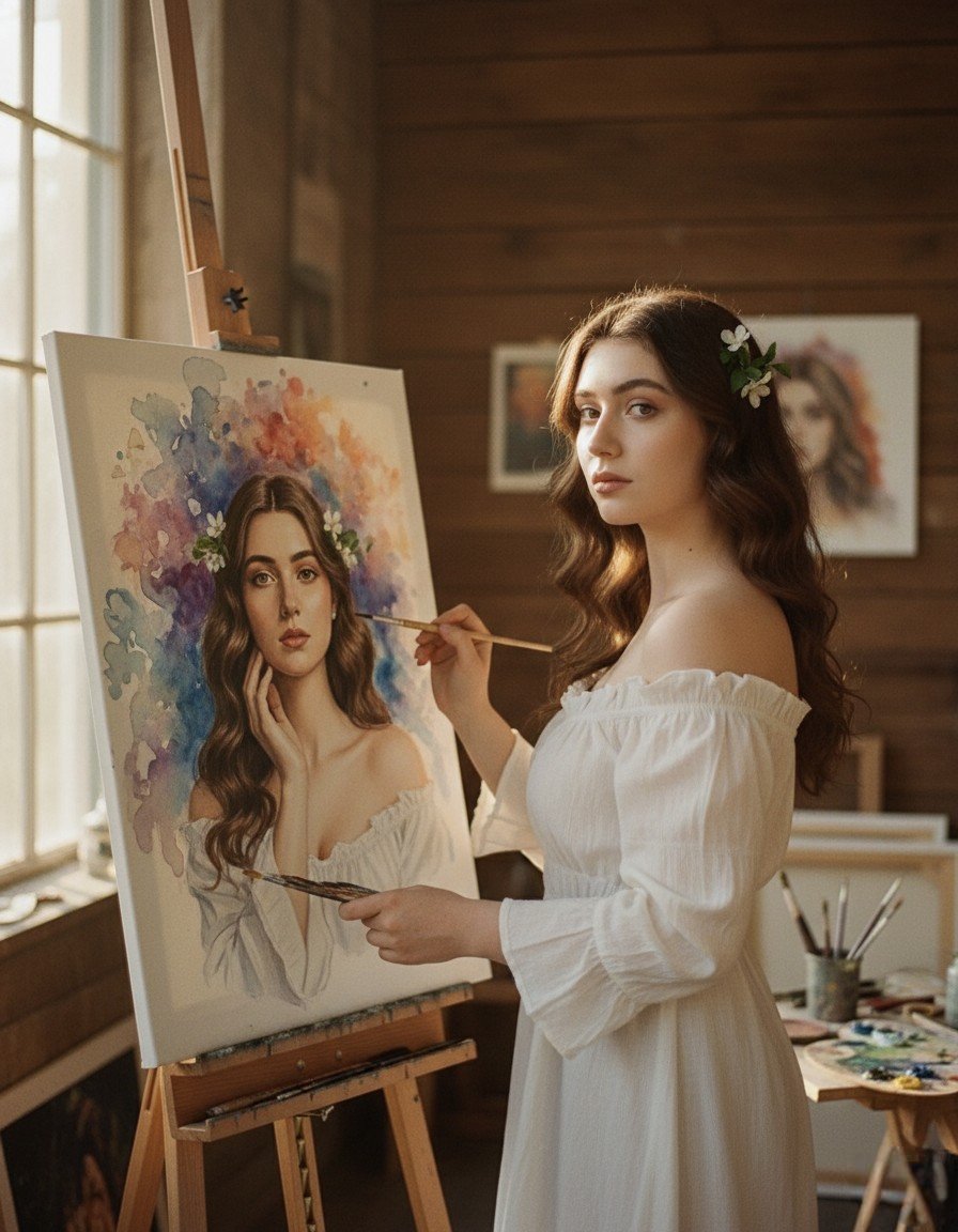 An innovative experience of creating a personalized self-portrait using Gemini Nano Banana.
