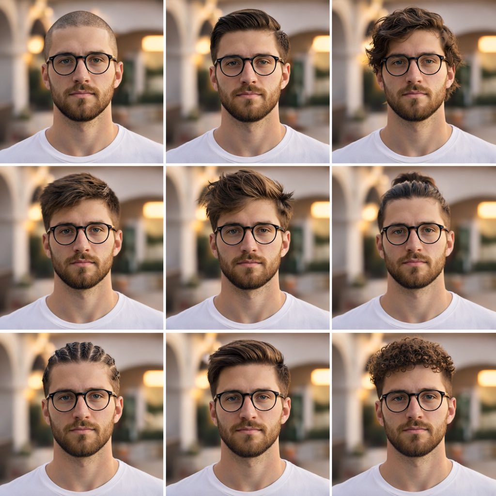 description: "A clean, aesthetic 3x3 collage portrait showcas...