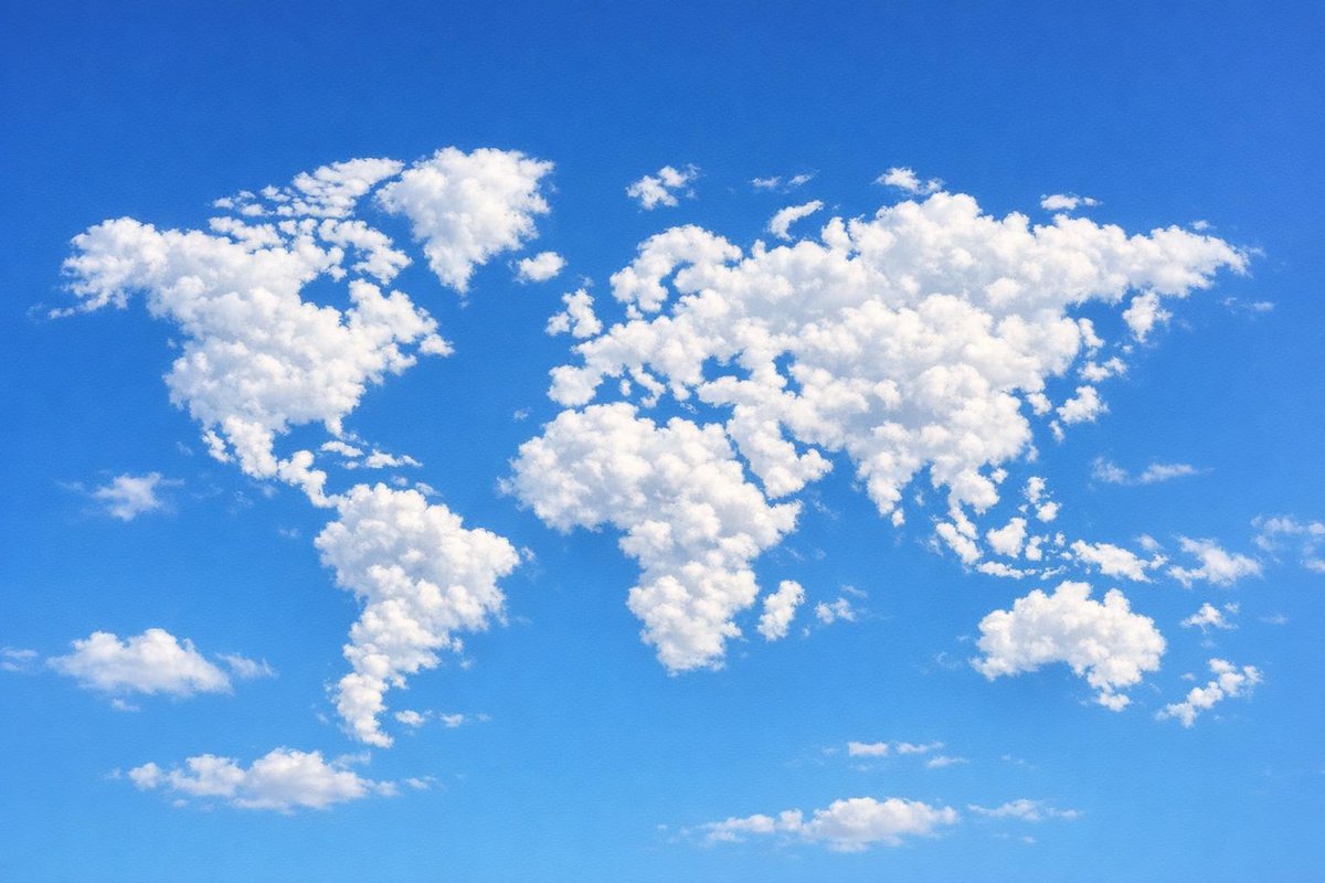 A photorealistic image of a cloud in the sky, uniquely shaped... 2