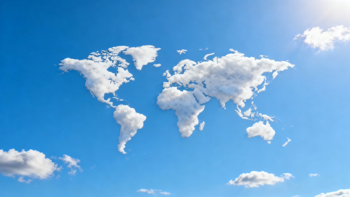 A photorealistic image of a cloud in the sky, uniquely shaped... 3