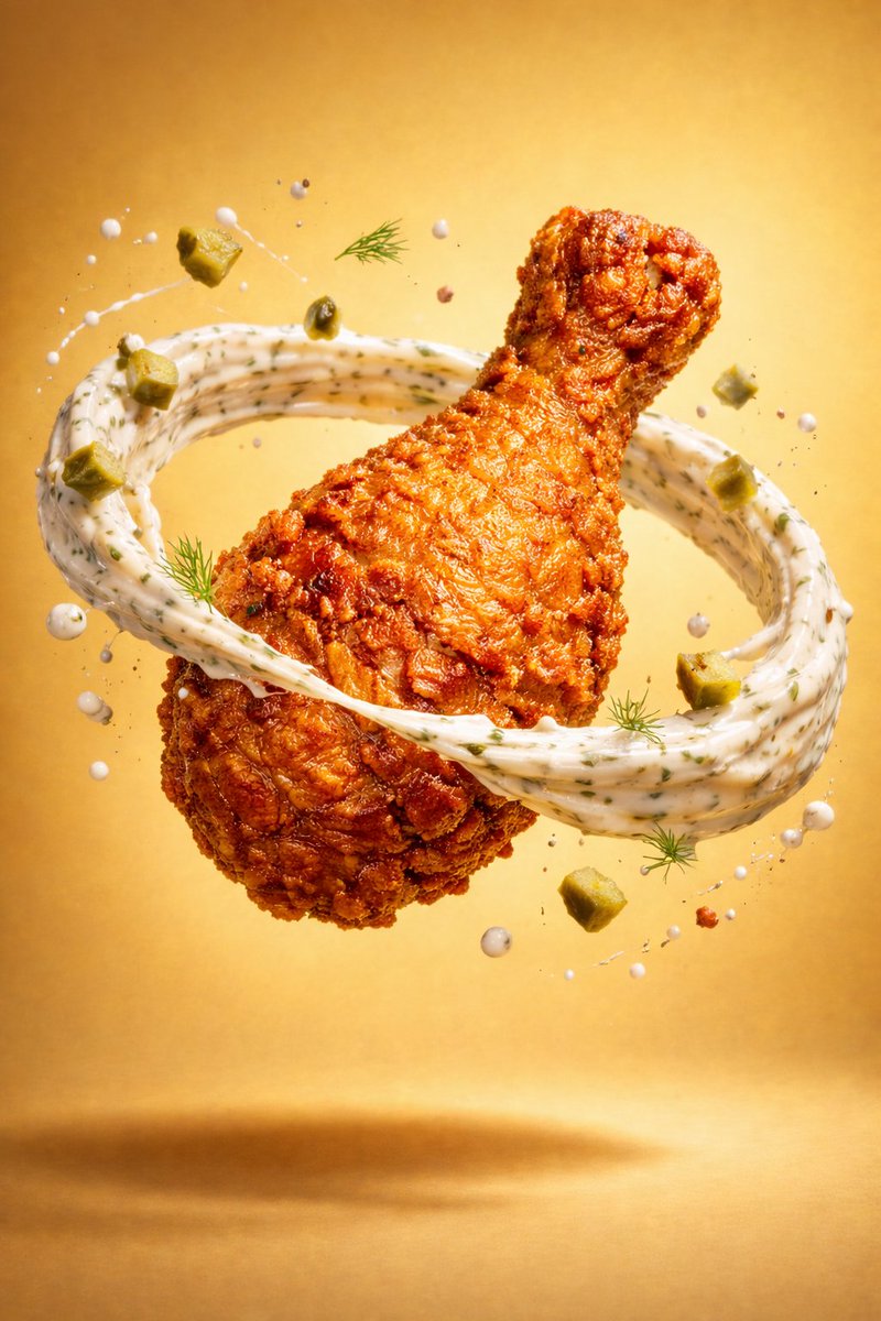 Epic 8K cinematic fantasy food scene: a colossal crispy fried... 3