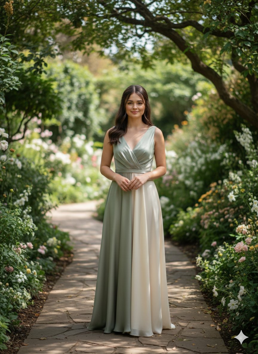 "render goal": "Natural cinematic garden portrait with timele...